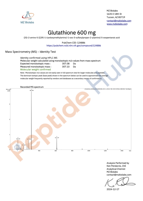 L-Glutathione - 600mg - Image 3